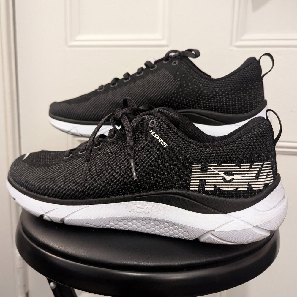 Hoka One One Mens Hupana 1014798 BDSD Black Running Shoes Sneakers Size 11